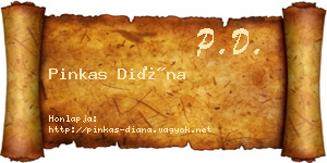 Pinkas Diána névjegykártya